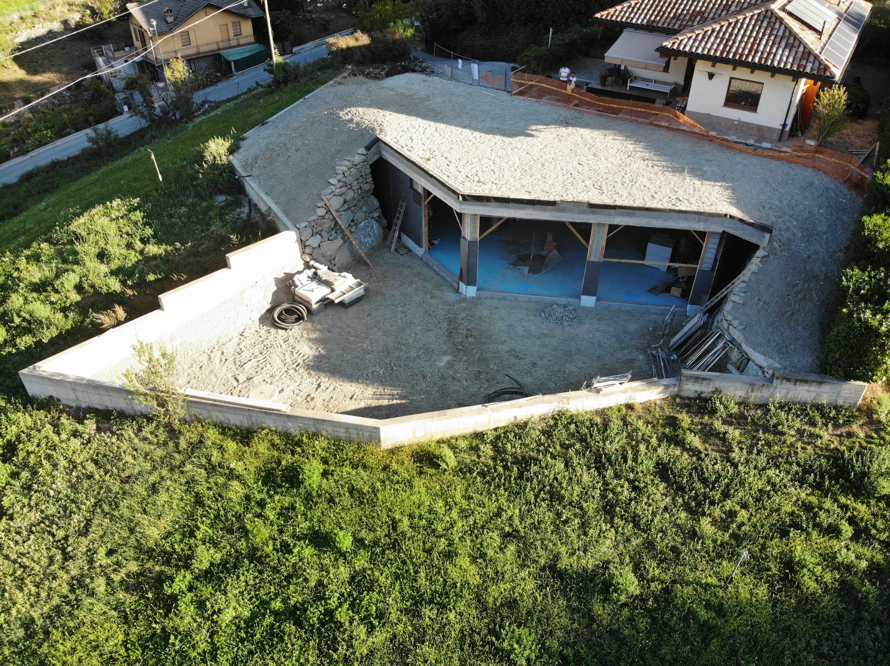 Campini Personal Studio — vista aerea del cantiere