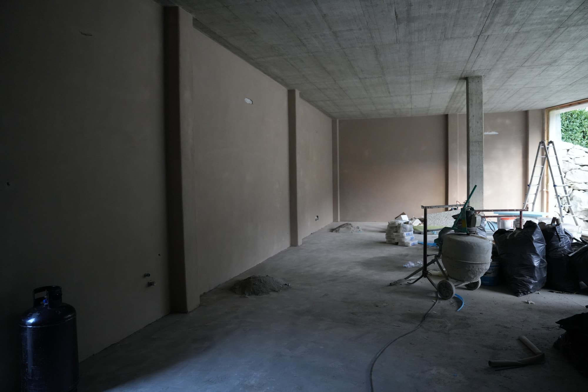 Campini Personal Studio — interno della sala allenamento in costruzione